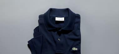 Lacoste navy blue folded polo shirt
