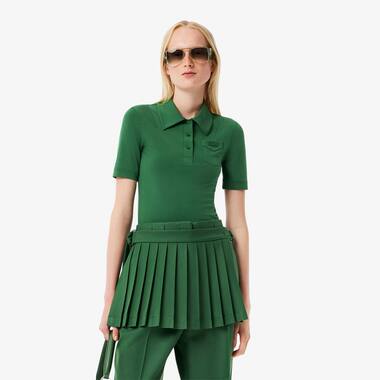 여성 슬림핏 버튼 폴로