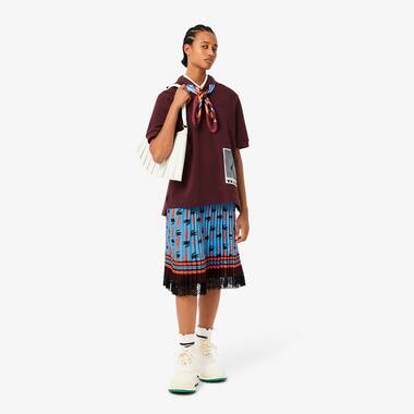 크록 패턴 플리츠 스커트