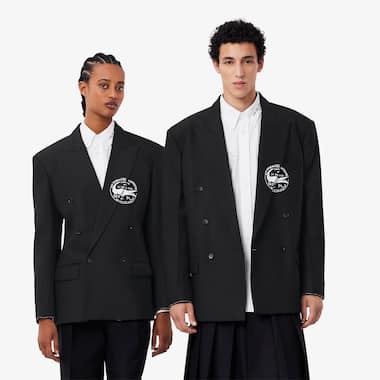 남성 버진울 크록 프린트 자켓