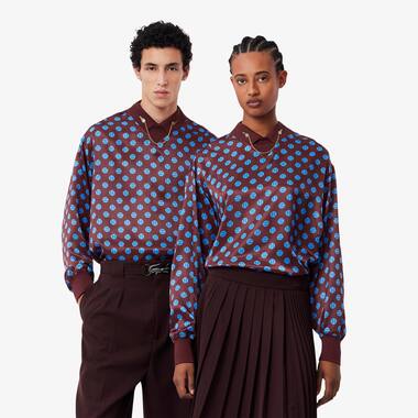 테니스볼 도트 패턴 튜블러 스웻셔츠