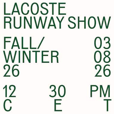 라코스테 가을&ndash;겨울 2026 런웨이 쇼