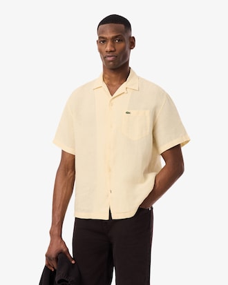 하와이안 카라 린넨 반팔 셔츠