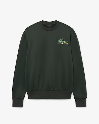 남성 샤이니 인터록 더블페이스 크루넥 스웻셔츠