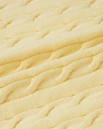 케이블 반팔 크루넥 스웨터