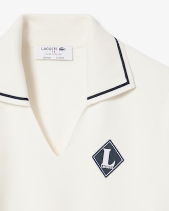 MIF 오픈카라 반팔 스웨터