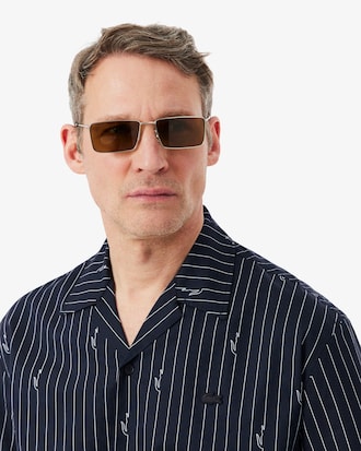 CROC AOP 오픈카라 반팔 셔츠