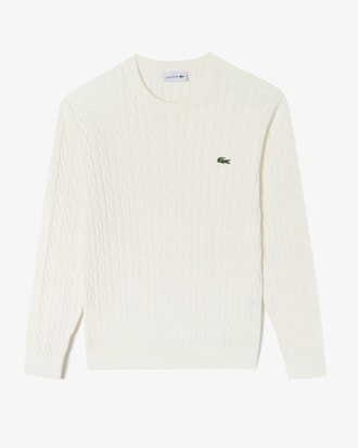 케이블 긴팔 크루넥 풀오버