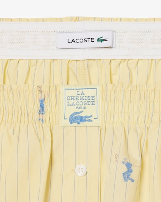 자수 포인트 스트라이프 쇼츠