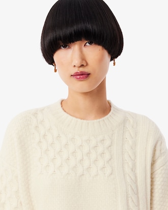 울혼방 케이블 스웨터 드레스