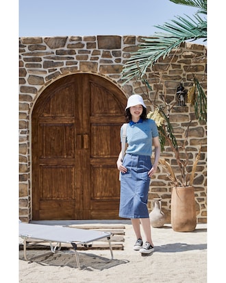 코튼 라운드 버킷햇