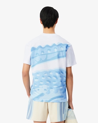 전판 악어 그래픽 반팔 티셔츠