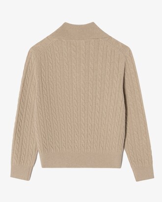 케이블 하프짚업 스웨터