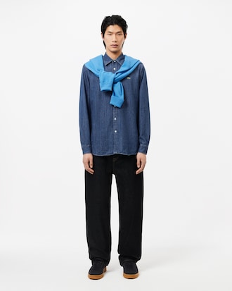 데님 셔츠 인디고