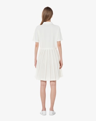 카라 반팔 우븐 드레스