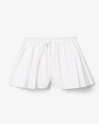 여성 플레어 플리츠 아이코닉 숏츠