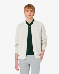 립조직 카라 집업 가디건