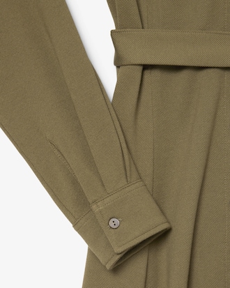 핏앤플레어 벨티드 폴로 드레스