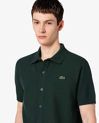 허니콤 피케 반팔 가디건