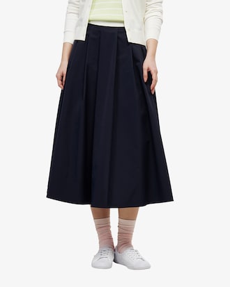 플리츠 미드랭스 스커트