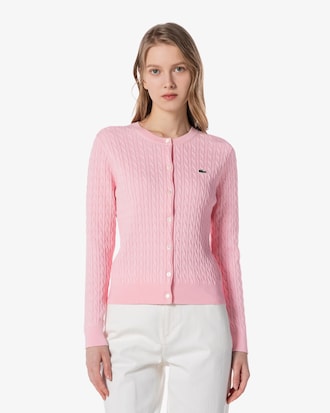 케이블 긴팔 가디건