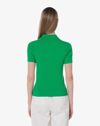 케이블 반팔 폴로 스웨터