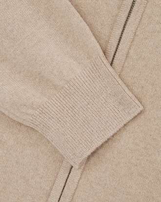 울 캐시미어 후드집업 스웨터