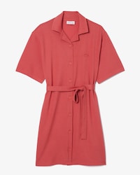 린넨 혼방 오픈카라 셔츠 드레스