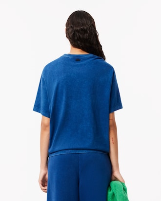 테니스 볼 뱃지 가먼트다잉 반팔 티셔츠