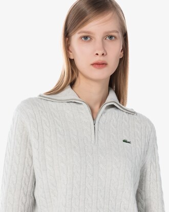 케이블 하프짚업 스웨터