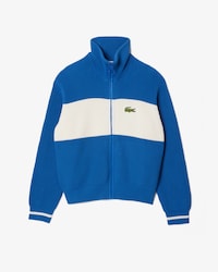 카라 배색 집업 가디건