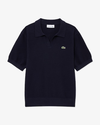 오픈카라 피케 스웨터 폴로 셔츠