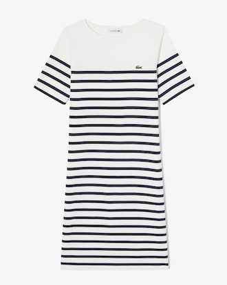 보트넥 마린 스트라이프 드레스