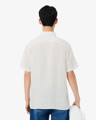 린넨 솔리드 반팔 셔츠