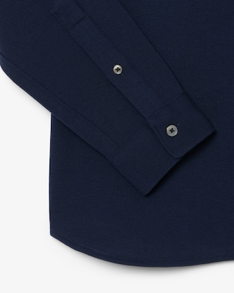 슬림핏 저지 솔리드 셔츠