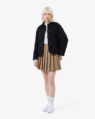 다이아퀼팅 경량 카라 다운