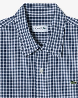 샴브레이 반팔 셔츠