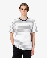 핀 스트라이프 피케 티셔츠