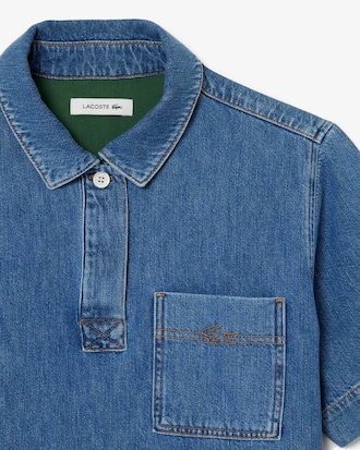 데님 폴로 드레스