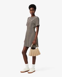 멀티스트라이프 티셔츠 드레스