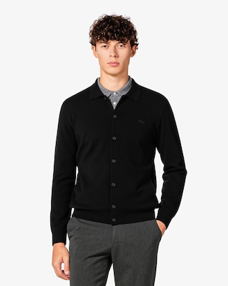 버튼 카라 가디건