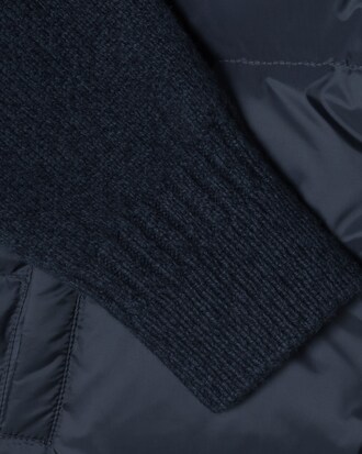 니트소매 경량 다운