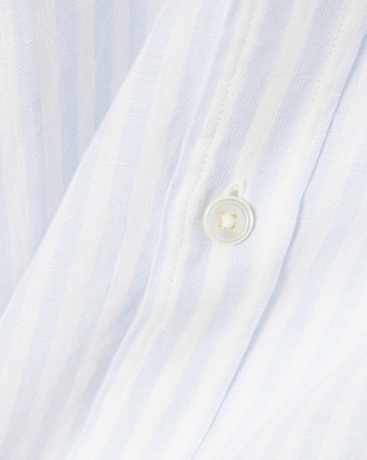 린넨 스트라이프 반팔 셔츠