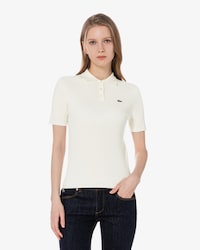 케이블 반팔 폴로 스웨터