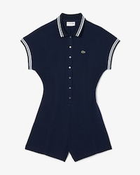 MIF 스트라이프 카라 점프수트