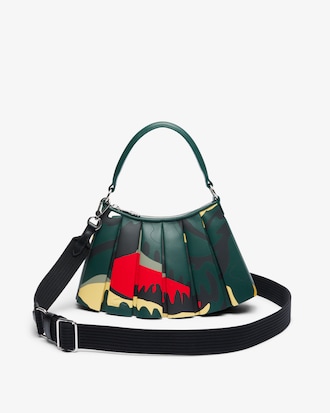 런웨이 스몰 렝글렌 크록 프린트 레더백