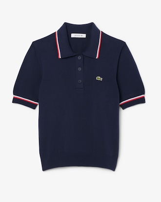 컬러티핑 폴로 스웨터