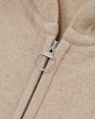 울 캐시미어 후드집업 스웨터