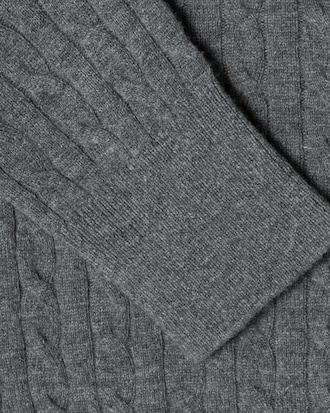 케이블 크루넥 가디건