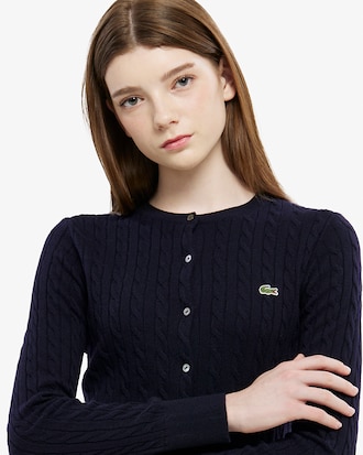 케이블 크루넥 가디건